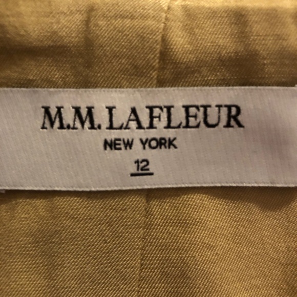 M.M. LaFleur Drawstring Waist Pale Yellow Blazer Size 12 - Picture 13 of 16
